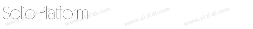 Solid Platform字体转换 Solid Platform字体转换